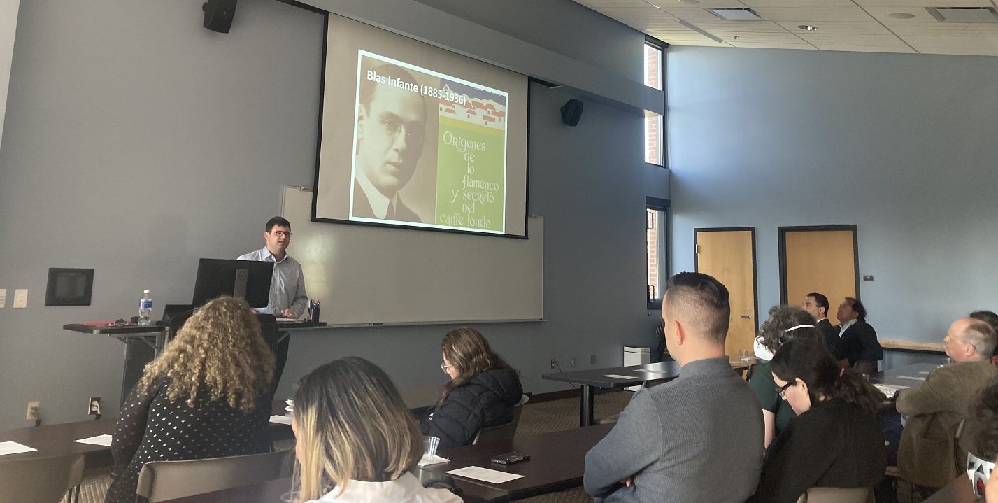 Eric Calderwood presenting at the 2023 Woodyard Lecture