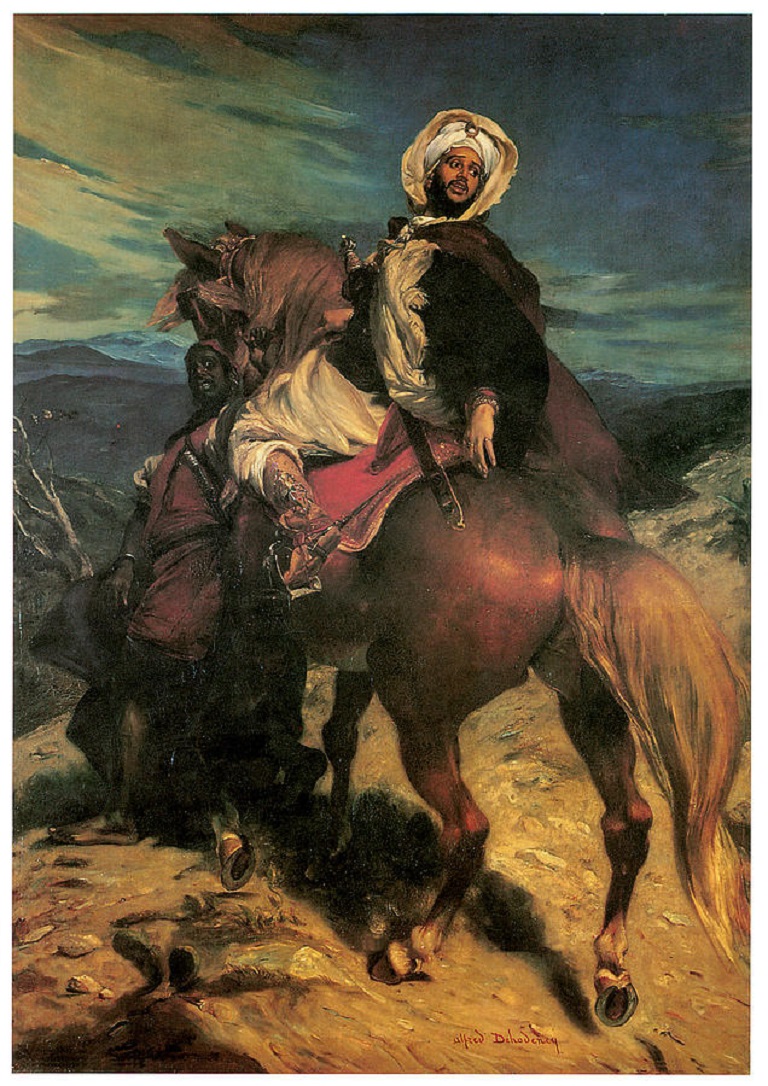 Painting of Boabdil on horse