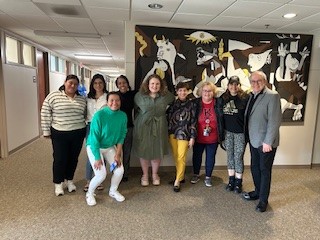 Graduate Students with Guest Speaker Priscilla Melendez, and her husband, Anibal Gonzalez