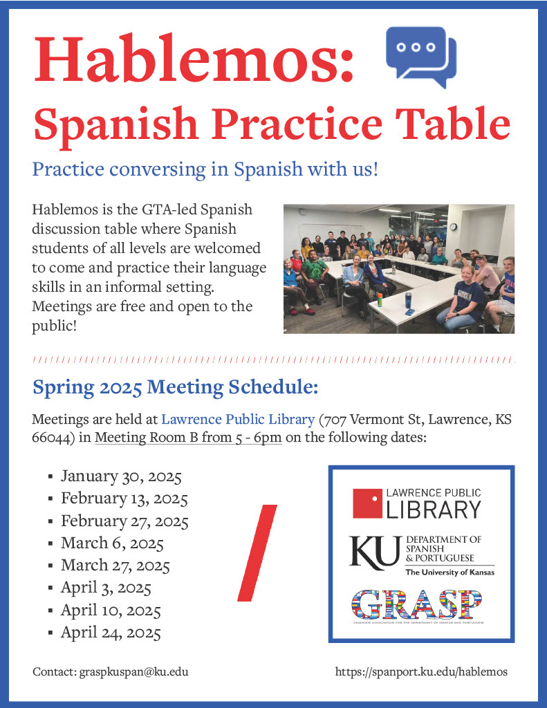 Hablemos: Spanish Practice Table