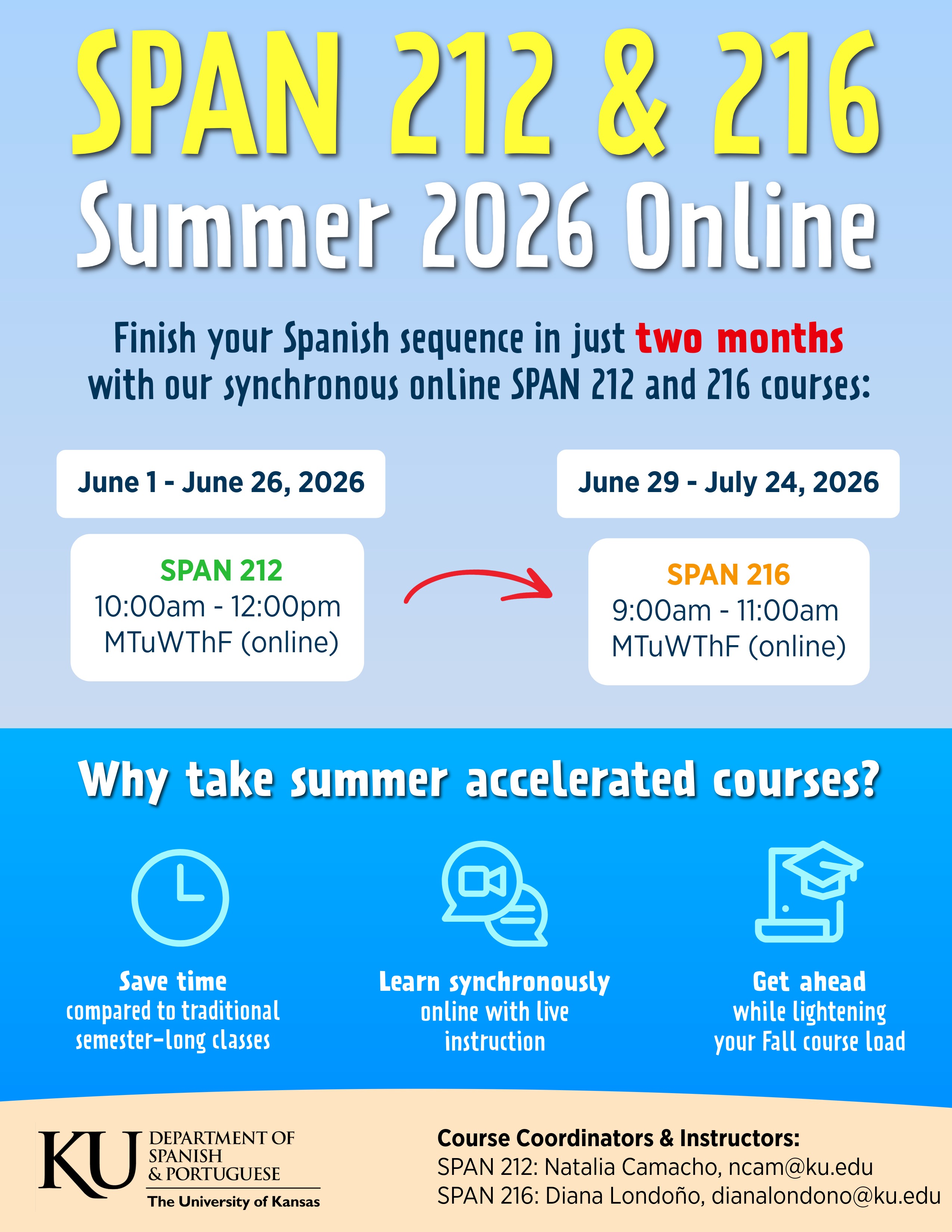 SPAN 212 & 216 Online Courses