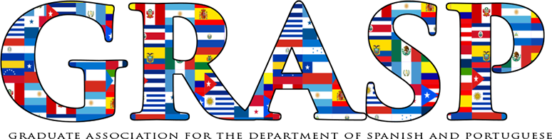GRASP logo. Letters are filled with various flags from Latin American countries
