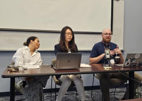 Ph.D. students Luisa Garces, Seungjoo Lee, and Zachary Glassett