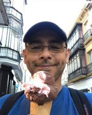 Antonio Orozco holding ice cream